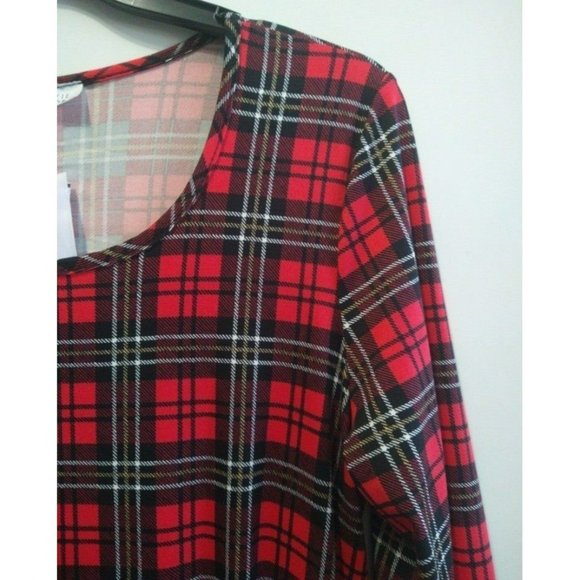 Casual Comfy Loungewear plaid tunic Dress Plus sizes 1X-2X-3X - Picture 6 of 10